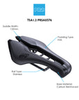 Pro Saddle - TSA 1.2 132MM AF Stainless Blk