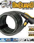 OnGuard Doberman Series - Coiled Cable Keyed - 185cm x 12mm