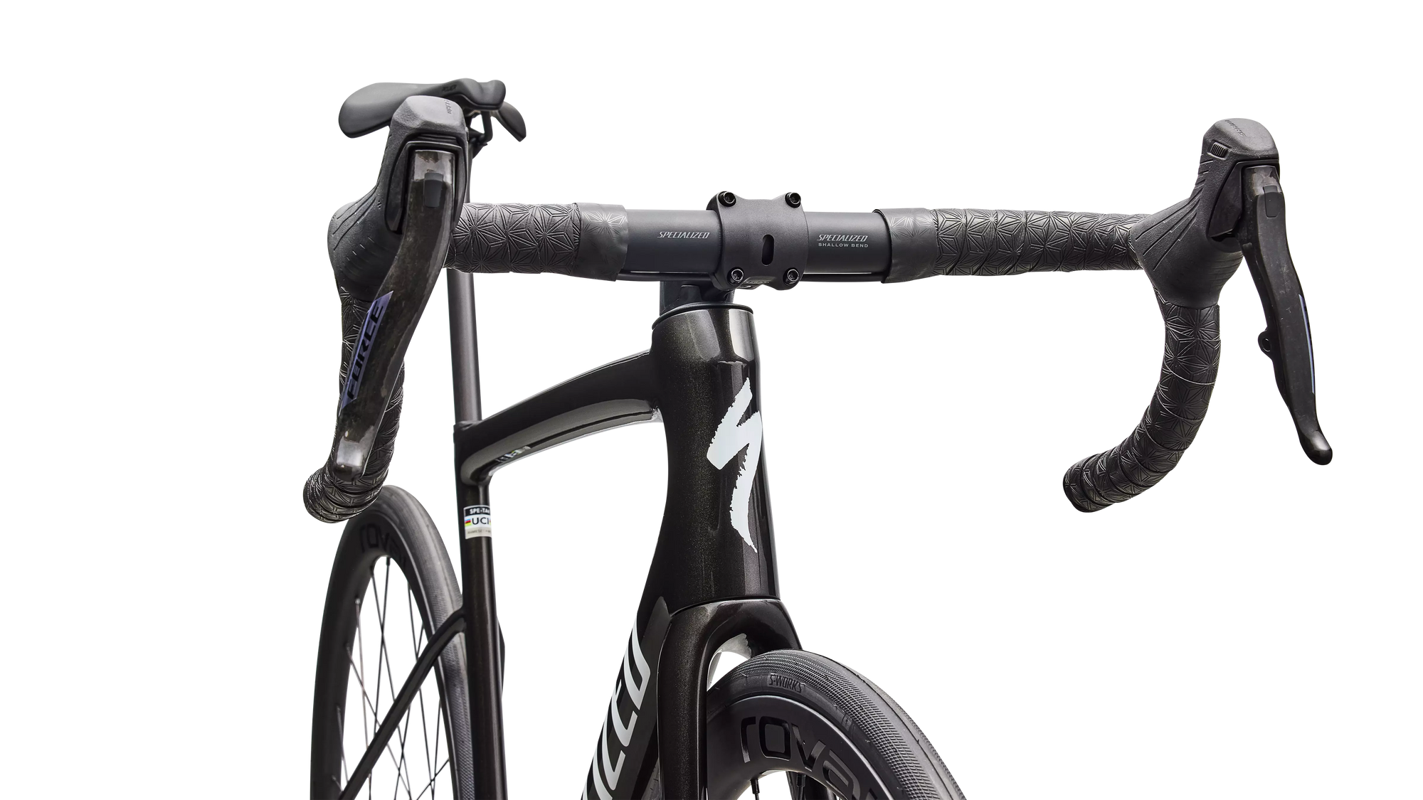 2026 Specialized Tarmac SL8 Expert AXS Gloss Obsidian Metallic / 25% Cqv Reflex Super Red Pearl Over Whit