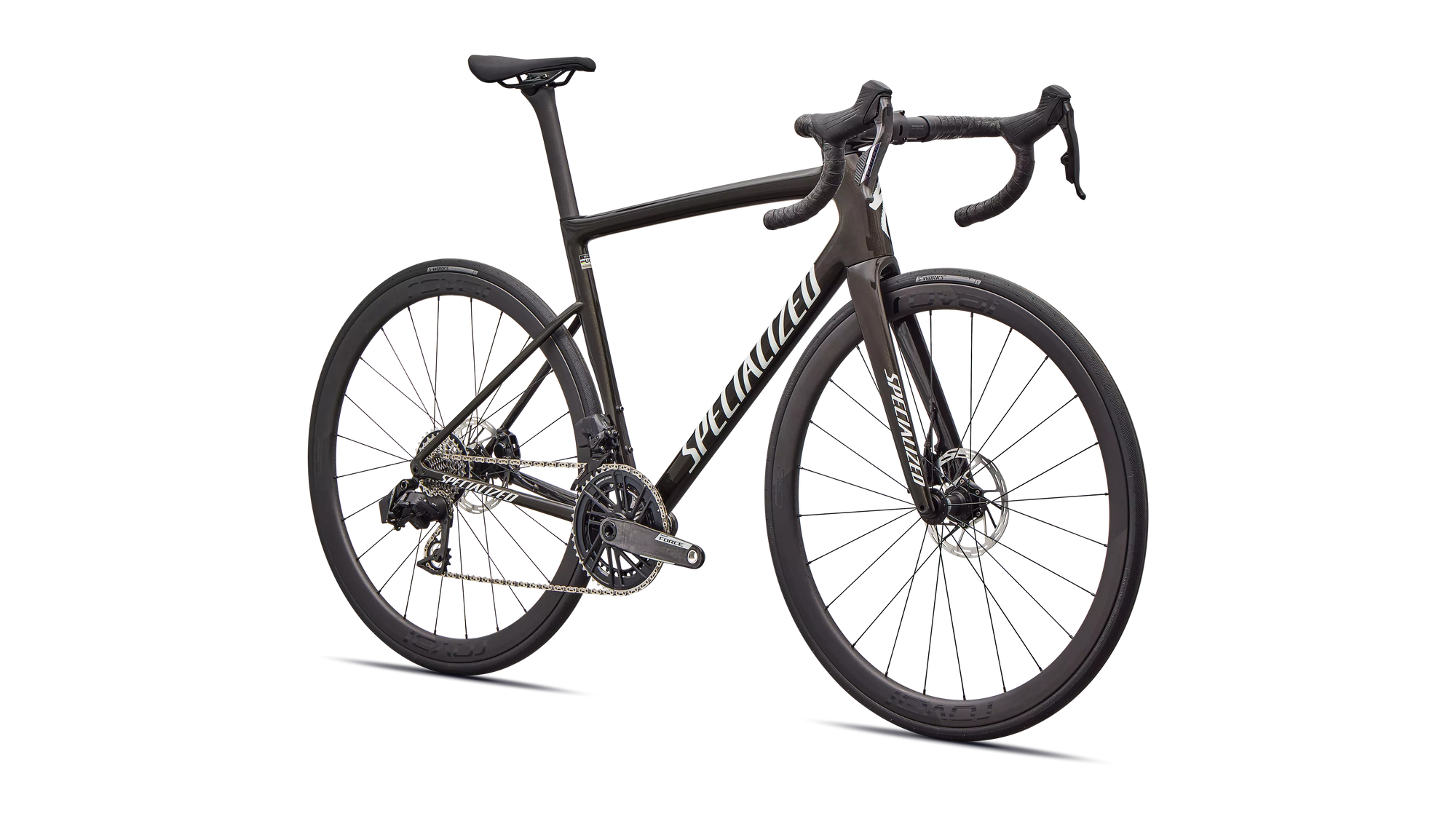 2026 Specialized Tarmac SL8 Expert AXS Gloss Obsidian Metallic / 25% Cqv Reflex Super Red Pearl Over Whit
