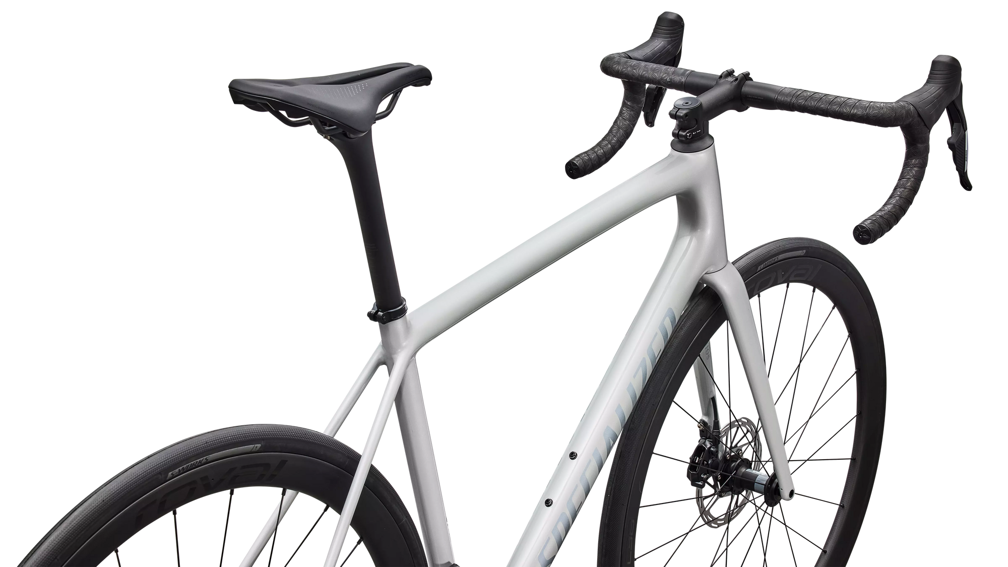 2026 Specialized Aethos 2 Expert AXS Gloss Dolomite Metallic / Blue Pearl Over Shadow Silver