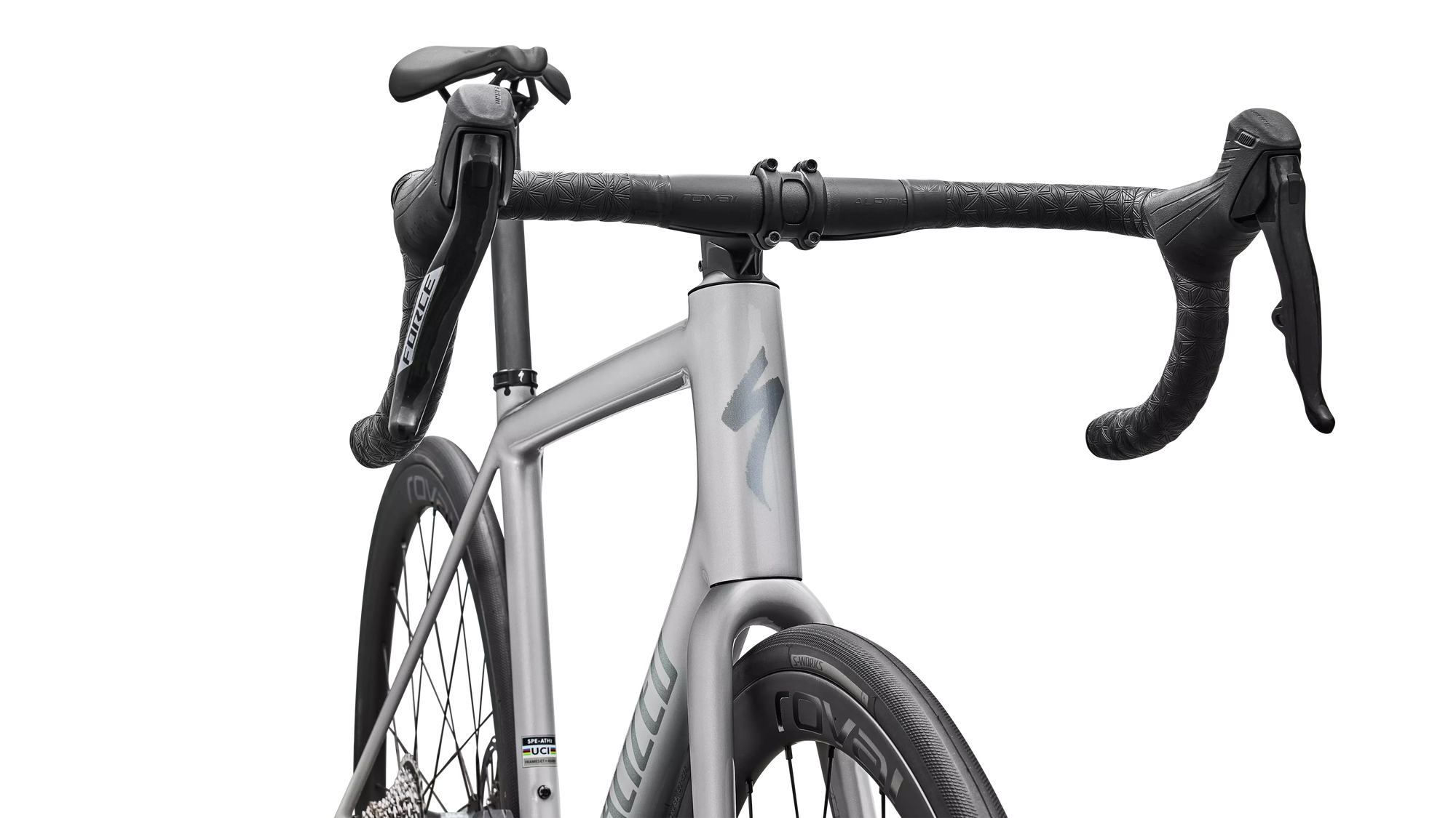2026 Specialized Aethos 2 Expert AXS Gloss Dolomite Metallic / Blue Pearl Over Shadow Silver