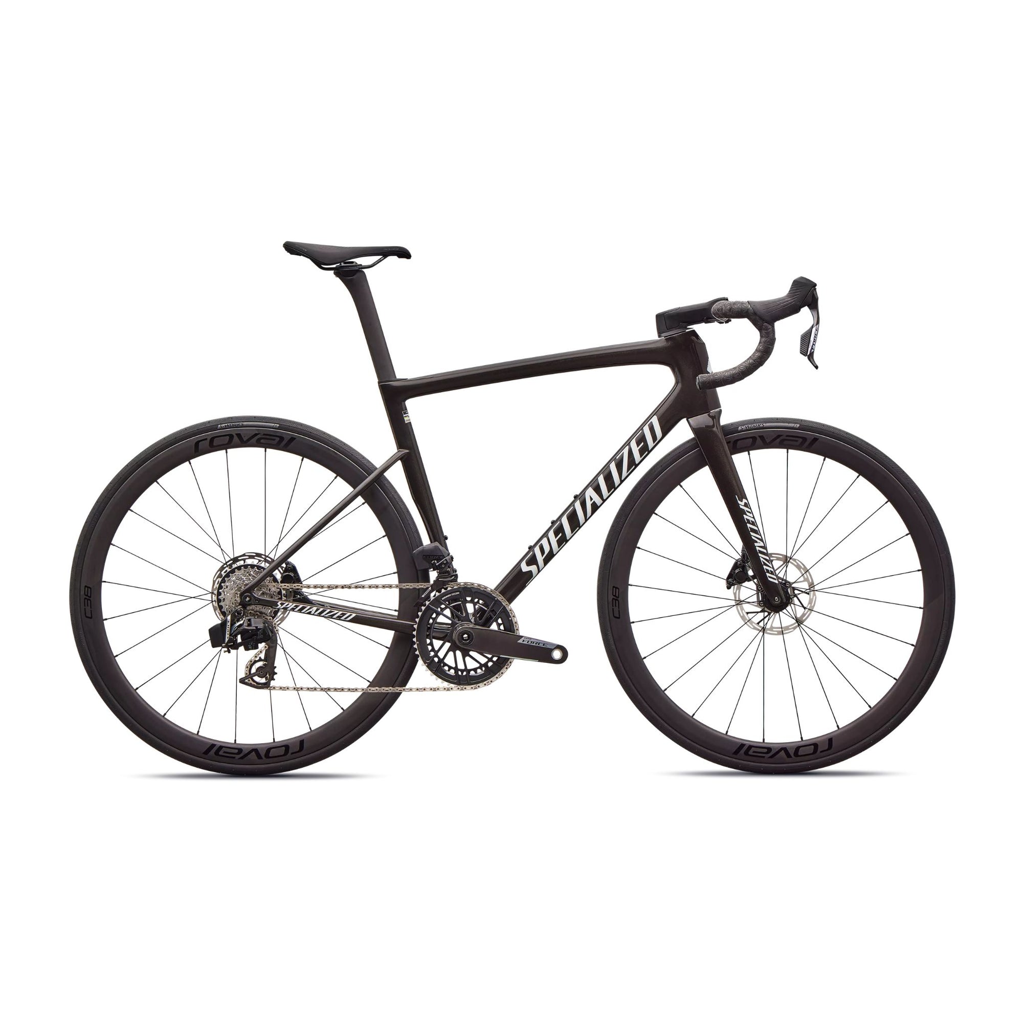 2026 Specialized Tarmac SL8 Expert AXS Gloss Obsidian Metallic / 25% Cqv Reflex Super Red Pearl Over Whit