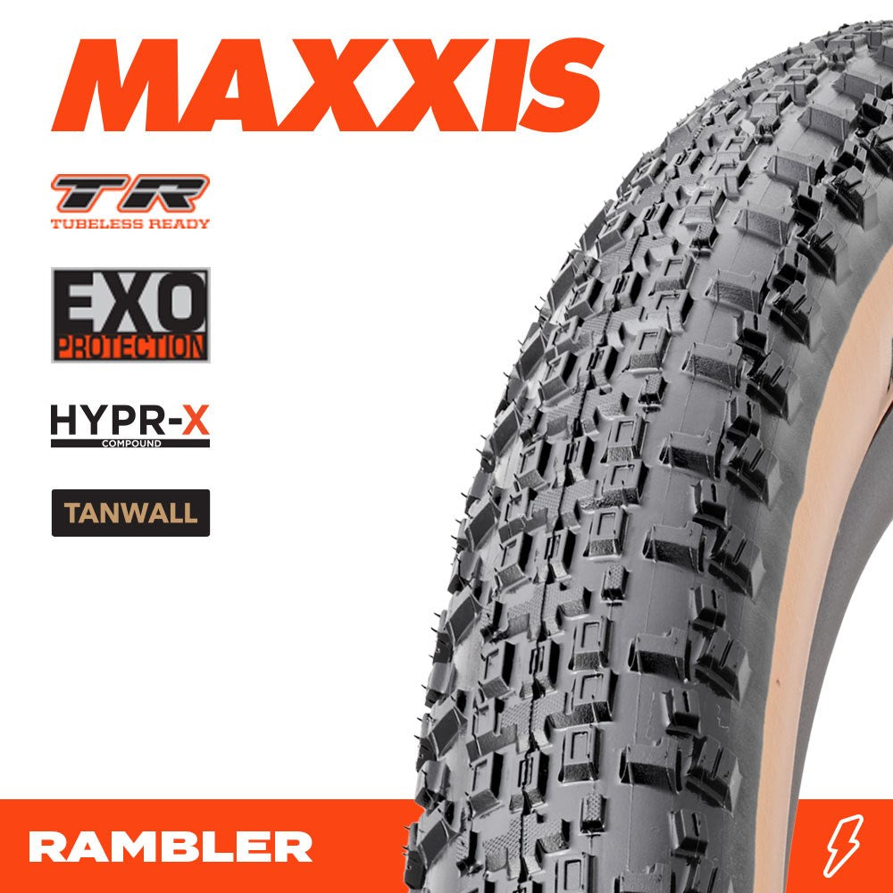 Maxxis Rambler 700 X 45C HYPR-X EXO TR Tanwall Fold 120TPI E-25