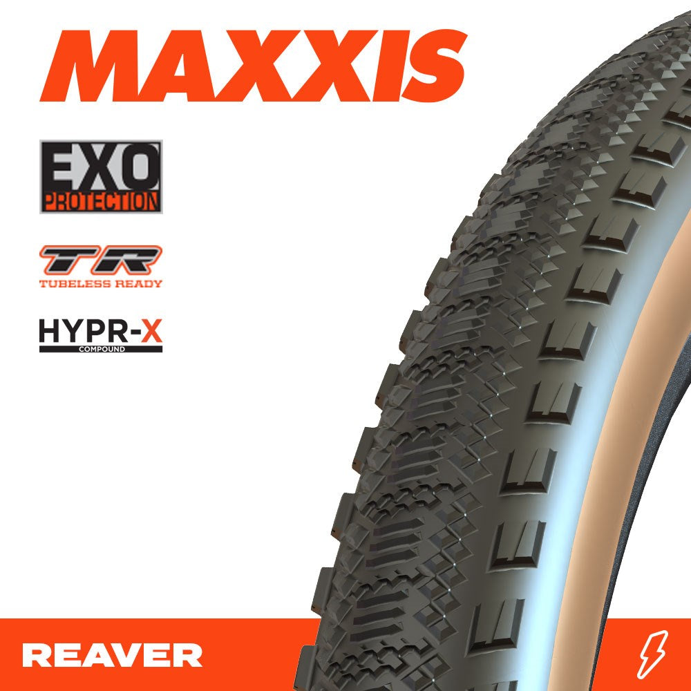 Maxxis Reaver 700 X 45C HYPR-X EXO TR Tanwall Folding 120TPI E-25