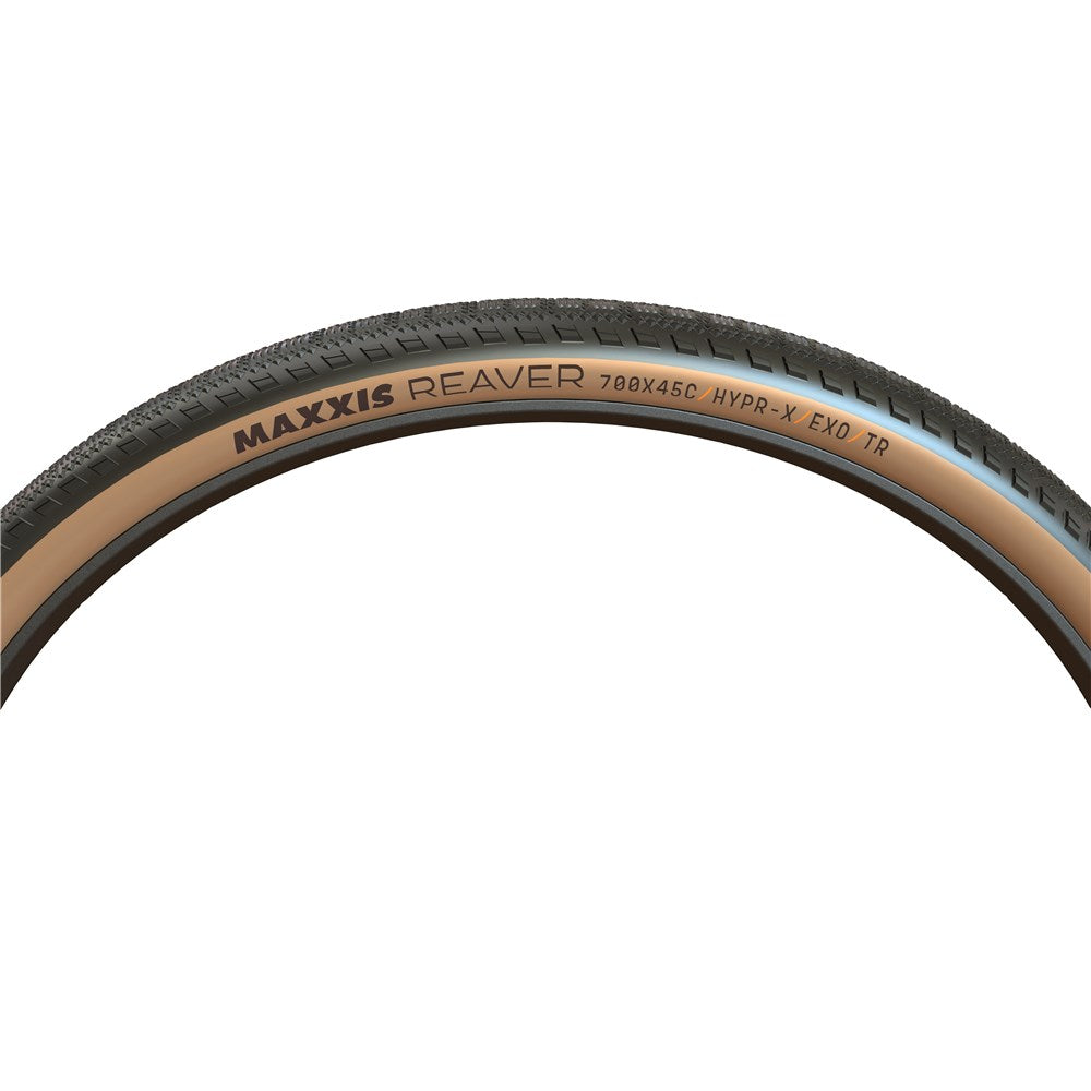 Maxxis Reaver 700 X 45C HYPR-X EXO TR Tanwall Folding 120TPI E-25