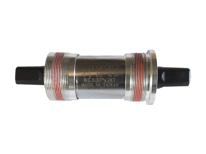 Neco Bottom Bracket Cartridge - For 73mm Shell, 127.5mm Axle, ALLOY CUPS, Threaded