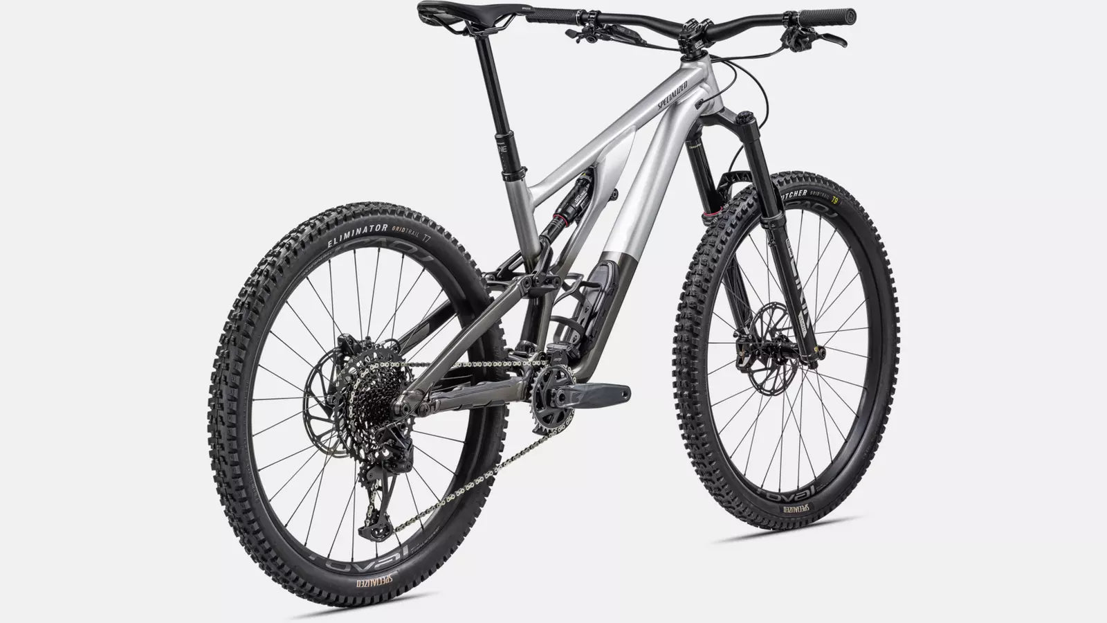 2023 Specialized Stumpjumper Evo Elite Alloy Gloss Silver Dust / Black Tint