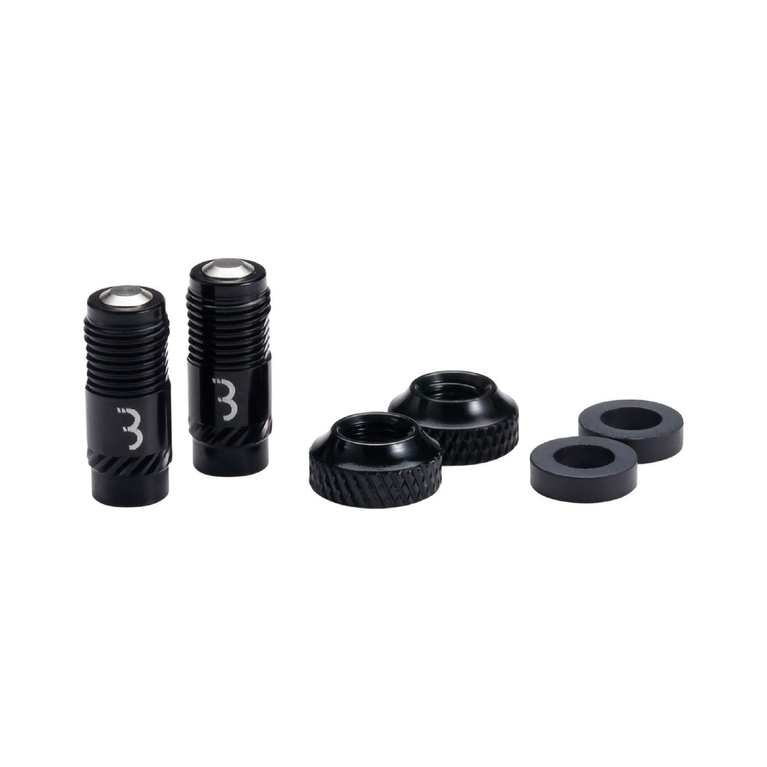BBB VALVE CAPS CORECAP 2PC/PR BLACK