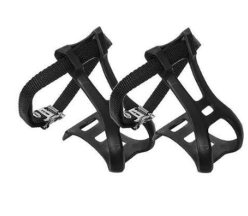 BIKELANE PEDAL TOE CLIP &amp; STRAPS PAIR