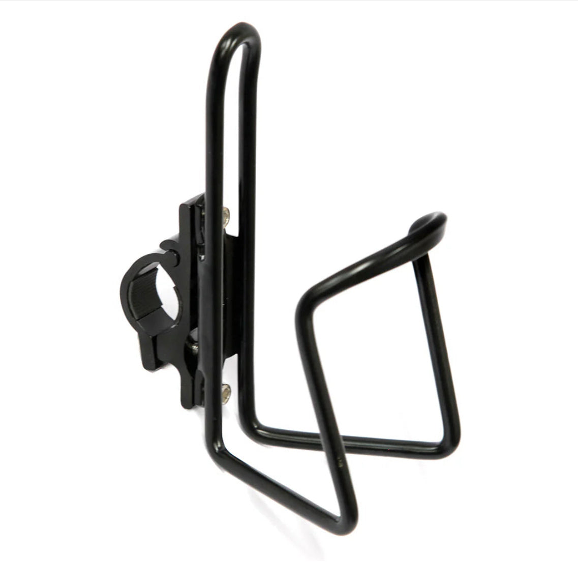 QBP Bottle Cage - Alloy - Black With Handlebar Mount
