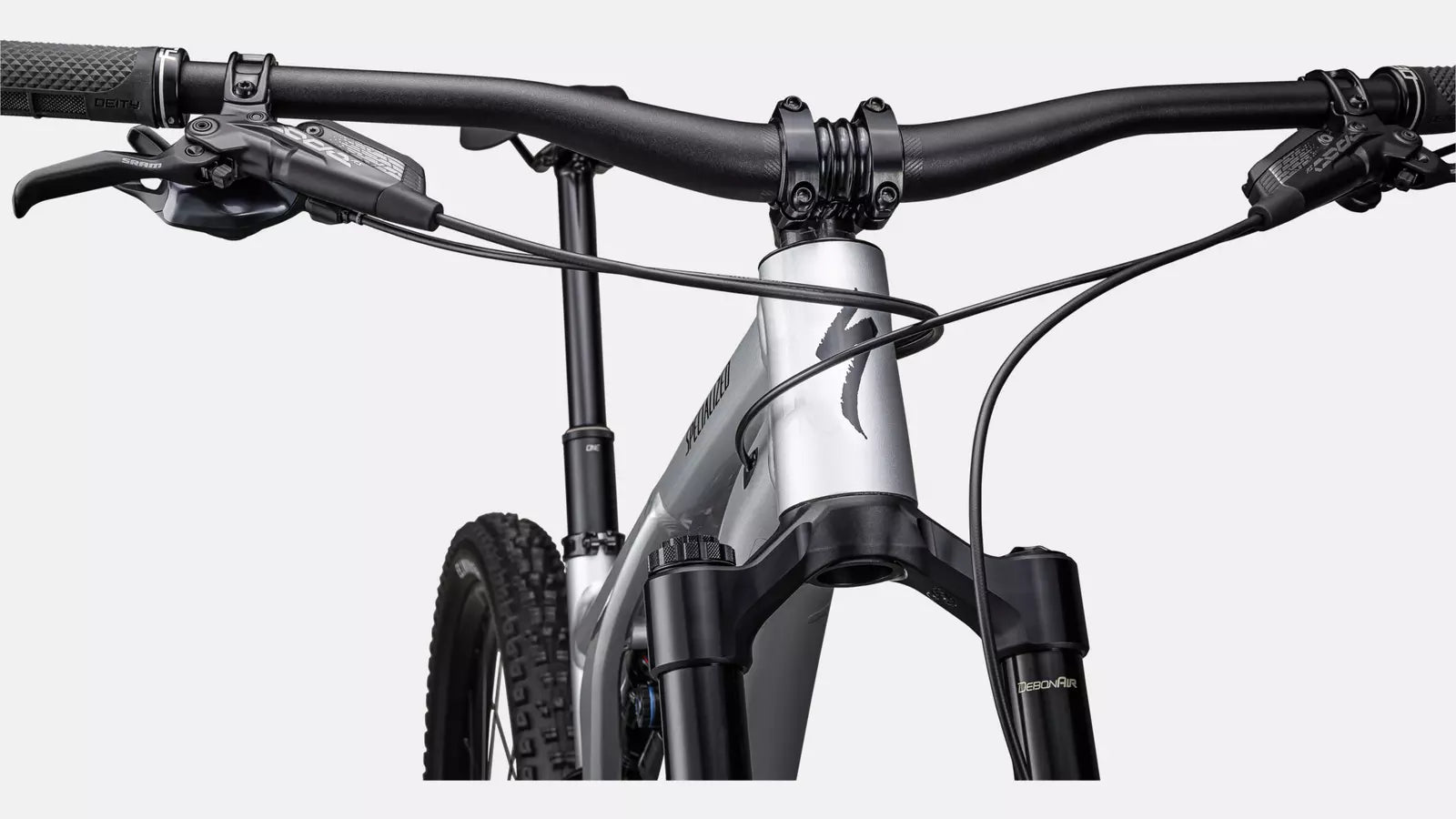 2023 Specialized Stumpjumper Evo Elite Alloy Gloss Silver Dust / Black Tint
